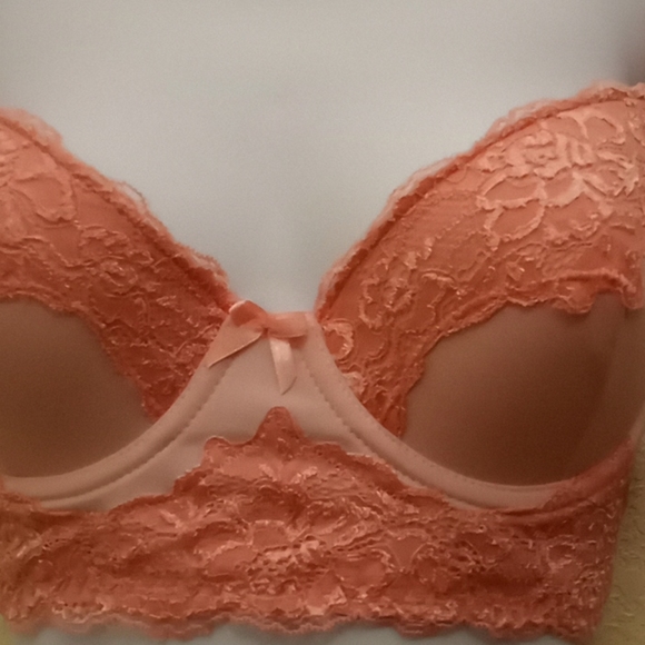 Rene Rofe Pink Lace & Satin Bra - Picture 6 of 16